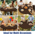 18"-24" Moosfor Round Spandex Tablecloth, Elastic Fitted Waterproof Tablecloths for Tables, Stretch Washable Picnic