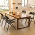 Bonnlo 2-Pack Black Plastic Folding Chairs, Portable Seat with Sturdy Steel Frame for Indoor & Outdoor Use, Perfect