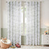 jinchan 90 inch Country Set 2 Linen Nursery Curtains Long Woodland Wildlife Sage Green Print Drapes for Kid's Room