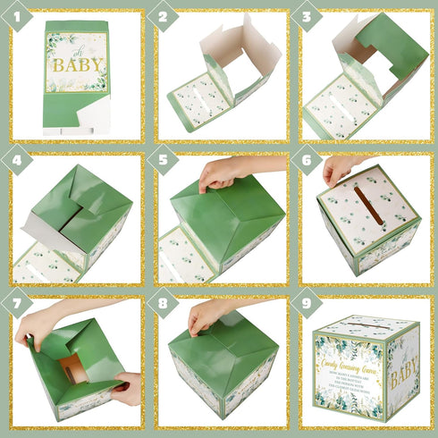 52 Sets Glenmal Pcs Baby Shower Games Gift Large Baby Bottle for Shower Game Guess How Many Candies Decorations