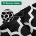 Biscaynebay Textured Fabric Shower Curtains, 72" x 72", Black Morocco Pearl Printed Linen