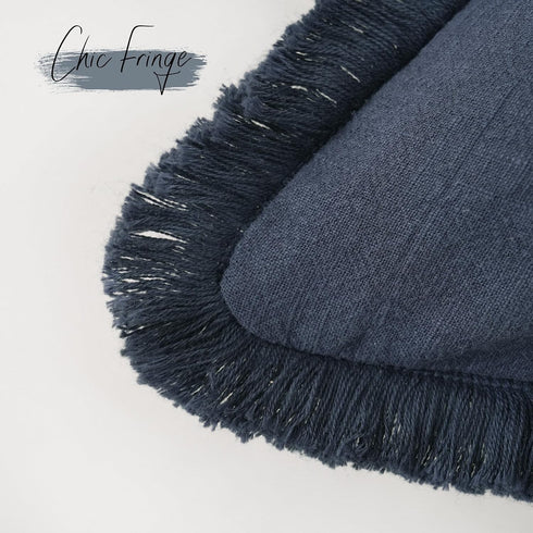 Cozy 1224 Inch, 1PC, Foindtower Decorative Linen Fringe Throw Pillow Covers Boho Farmhouse Cushion Cover with Tassels