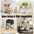 MARTY Kitchen Countertop Organizer Cabinet Shelf, 17.3x12.6, Large Spice Racks, Stackable Metal & Wood for Kitchen,