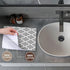 3D Rose Dark Gray Quatrefoil Pattern - Grey Moroccan Tiles - Modern Stylish Geometric Clover Lattice Towel, 15 x 22