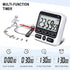 KTKUDY Digital Kitchen Timer with Mute/Loud Alarm, 24 Hour Clock & Memory Function, Large LCD Display (Black)