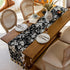 13 82 Inch Floral Jacquard Dining Table Runner with Fringe Elegant Natural End Table Runner for Graden Kitchen