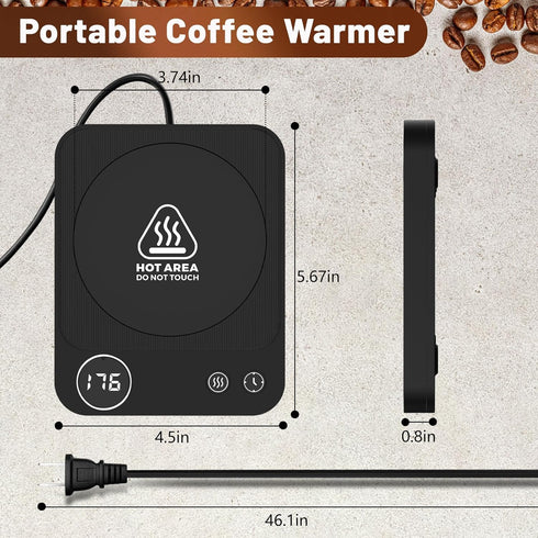 3 Settings, 2-12H Mug Warmer, Electric Coffee Warmer with Temp Auto-Shutoff Coffee Mug Warmer for Home/Office Desk