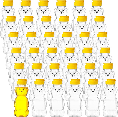 Thenshop 36 Pcs Honey Bear Bottle,Plastic Honey Squeeze Bottle,Honeybear Squeeze Jars,Cute Empty