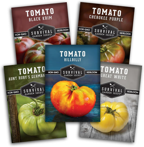 Colorful Heirloom Tomato Seeds 5 Variety Pack with Rare Non-GMO Tomatoes for