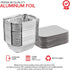 Stock Your Home 1 Lb Aluminum Disposable Cookware with Lids (25 Pack) - Foil Pans & Cardboard Lids for Takeout