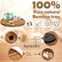 Kigley 4 Pcs Acacia Wood Lazy Susan Organizers, Non Skid Kitchen Turntable for Spice, Olive Oil Storage (14 Inch)