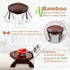 360 SINWANT Couch Arm Table, Bamboo Round Sofa Clip on Tray with Phone Holder,Foldable Couch Armrest Table Eating on