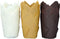 Large Greaseproof Paper Wrappers, Muffin Baking Cupcake Cups Liners, 2-1/4" x 4", Natural, Brown, White, 125 pcs Tulip
