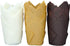 Large Greaseproof Paper Wrappers, Muffin Baking Cupcake Cups Liners, 2-1/4" x 4", Natural, Brown, White, 125 pcs Tulip