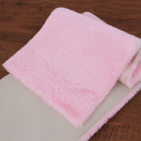 72 inches duduta Pink Faux Fur Table Runner Long, Fluffy Spring Easter Dresser Runner Coffee Table Runner Girls Room