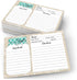 Mason Jar Recipe Cards Set of 50 by 321Done, Rustic 4x6 Double-Sided Premium Card Stock - Made in USA