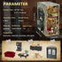 3D CCCDF Book Nook Kits for Adults and Teens, DIY Miniature Dollhouse Kit Wooden Puzzle Booknook Bookend with LED