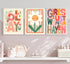 12x16 Inch, Set 3 Boho Floral Sun Nursery Wall Art Girls Just Wanna Have Fun Positivity Affirmation Rainbow Print