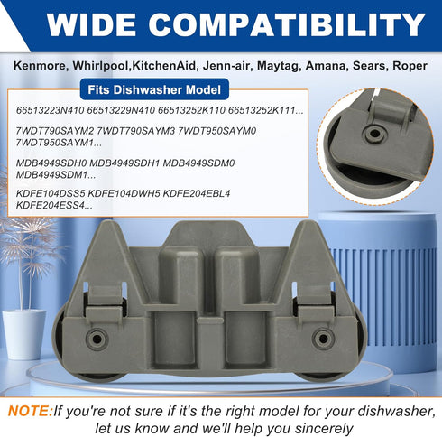 UPGRADED W10195416 Dishwasher Wheels Lower Rack (4 Pack) for Whirlpool Maytag Kenmore Kitchenaid