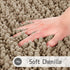 Yimobra Luxury Bath Rug Mat 24x17, Extra Soft & Absorbent Non-Slip Plush Shaggy Carpet, Camel, Machine Wash Dry