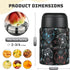 16oz Spoon(3+) Soup Thermo for Hot Food Kids Insulated Food Jar Leakproof Thermo Lunch Container for Kids Wide-Mouth
