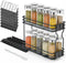 SpaceAid Pull Out Spice Rack Organizer for Cabinet, Heavy Duty Slide Out Kitchen Organizer with Labels, 4.5" W x 10.75"