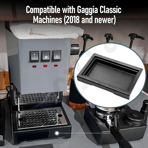 Low Profile Drip Tray, Black Heat-Resistant ABS Plastic for Gaggia Classic Pro