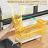 Countertop 304 Cisily Sponge Holder for Kitchen Sink, Sink Caddy Organizer with High Brush Holder, Kitchen Organizers