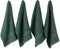 DII Basic Terry Collection Waffle Dishtowel Set, Solid Dark Green, 15x26, 4 Piece