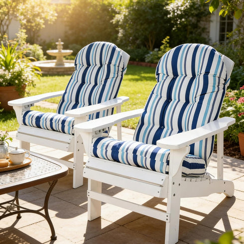 Enipate Weather Resistant Adirondack Chair Cushions High Back Rocking Chair Cushion Indoor Outdoor Patio Tufted Thicken