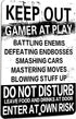 SKYOCEAN Keep Out Gamer at Play Enter at Own Risk Funny Novelty Tin
