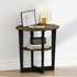 2-Tier Closet, Furinno TIDUR Night Stand, Oval Nightstand with Round Edge Tabletop, Open Shelf Bedside Table, End