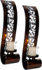 Shelving Solution Wall Sconce 14.4 x 3.5 Inch, with Tea Light Candle Holder Antique
