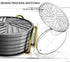 Angardy Homeware Set 6 Housewarming Coasters of - Non-Slip - Round Pads with Smart Groove Patterns & Gold Holder