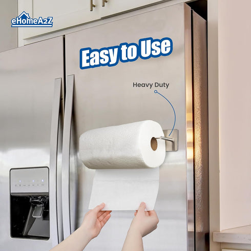 EHOMEA2Z 1) Magnetic Paper Towel Holder Stainless Steel Heavy Duty Steel Refrigerator Kitchen Fridge Bar Grill BBQ RV