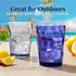 US Acrylic Optix 14oz Reusable Drinking Glasses (Set of 8) in Coastal Colors | BPA-Free Tumblers, Made in USA |