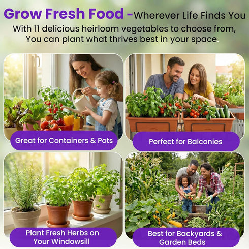11 4800 Pack, Heirloom Seeds for Planting Vegetables and Fruits, Survival Seed Vault and Doomsday Prepping Supplies