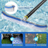 6FT 2-in-1 Commercial) Heavy Duty Pool Brush - Pool Scrubber with Aluminum Frame & Nylon Brush Head, Adjustable