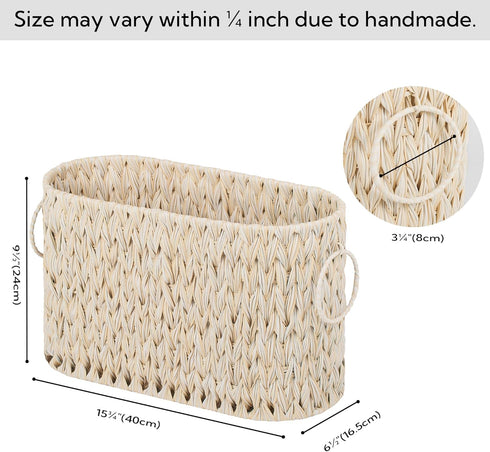GRANNY SAYS Toilet Paper Storage, Bathroom Organizer for 6 Mage Rolls, Wicker Storage Basket Free Standing, Toilet