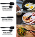 OVENTE Set of 5 Silicone Spatulas, Heat Resistant Food Grade Rubber with Stainless Steel Core, Black