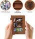 DIIWOODX 60PCS Anxiety Mini Bookshelf Mini Books with Wooden Miniature Book Library for Stress Relief, Home and Office