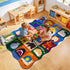Ythropon Playroom,4x6 Kids Rugs for Feet Upgrade Ultra Non Slip Area Rug, Washable Play Mat Rug Cute Animal Carpet