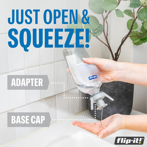 Flip-It! Bottle Emptying Kit – 6 Bottle Pack, Fits Most Plastic Bottles, Pastel Color Edition