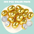18Pcs 2.3" JOYIN Gold Easter Eggs, Metallic Plastic Empty Eggs Fillable for Easter Hunt Supplies, Basket Stuffers, Toys