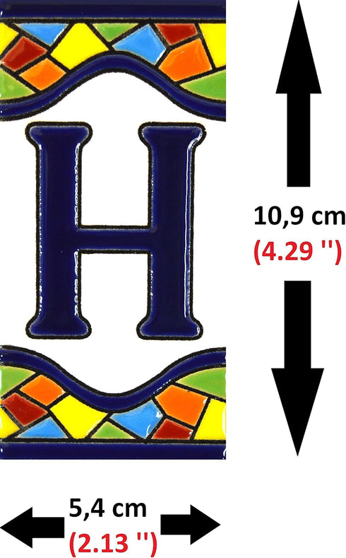 Handpainted House Letters - 4 Inch Tiles for Signs, Addresses, and Names