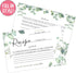 Your Main Event Prints 50 Eucalyptus Double-Sided Recipe Cards – Perfect for Weddings, Bridal Showers, and Special