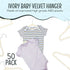 50 11.8" Closet 360 TechZoo Premium Baby Velvet Hangers - Non-Slip, Ultra-Slim Space-Saving Children Hangers - Swivel