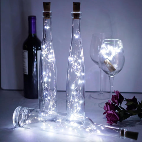 20 Pack 4(Cool Wine Bottle Lights LEDs Cork Lights Waterproof Battery (Included) Operated Fairy Mini String Lights