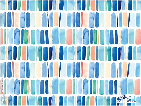 Tervis Yao Cheng - Vertical Stripes Double Walled Insulated Tumbler Travel Cup, Keeps Drinks Cold & Hot, 24oz
