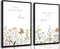 libitea 2 Pcs Wildflower Nursery Wall Art Flower Botanical Sentence Poster Painting